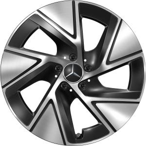 19" Mercedes 5 Spoke [254-19] Gloss Back with High Sheen alloy wheel