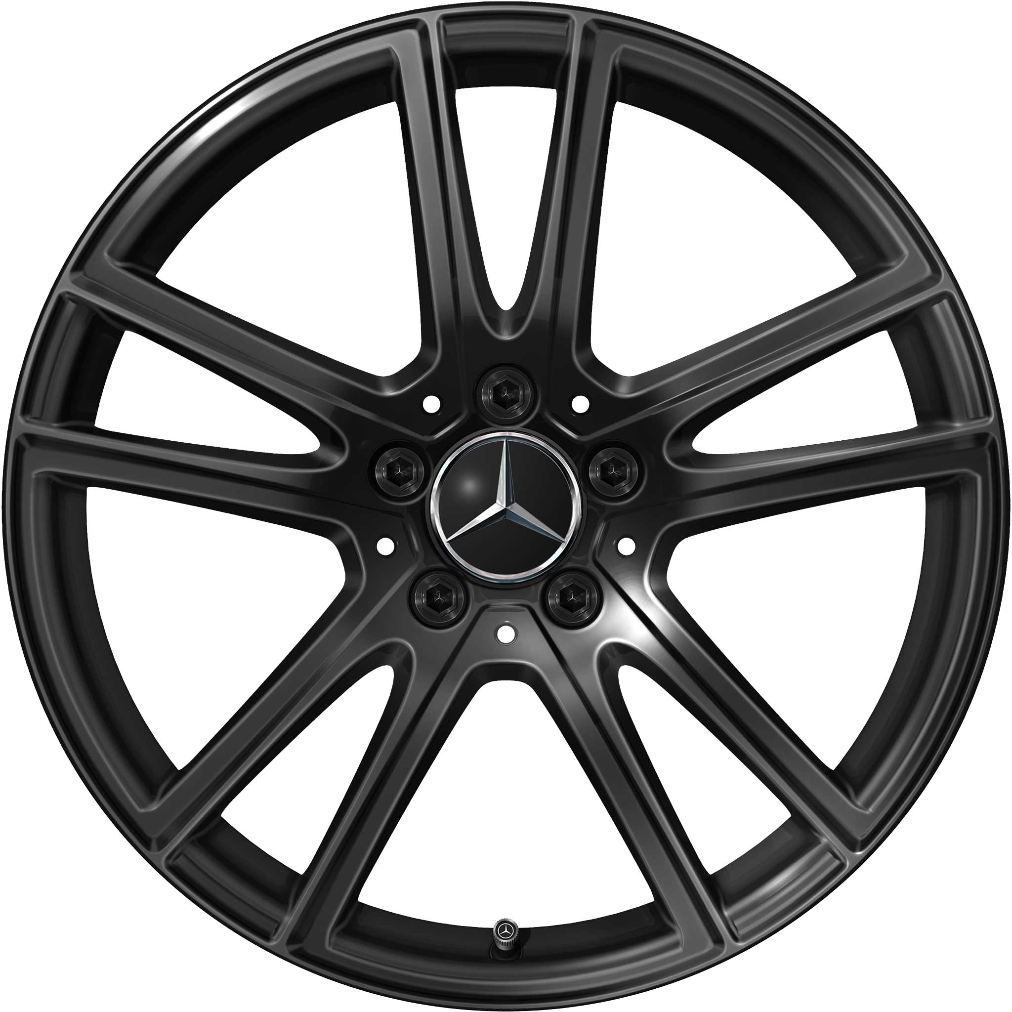 Mercedes 5 Double Spoke [254-18] Gloss Black Alloy Wheel Product Image #1