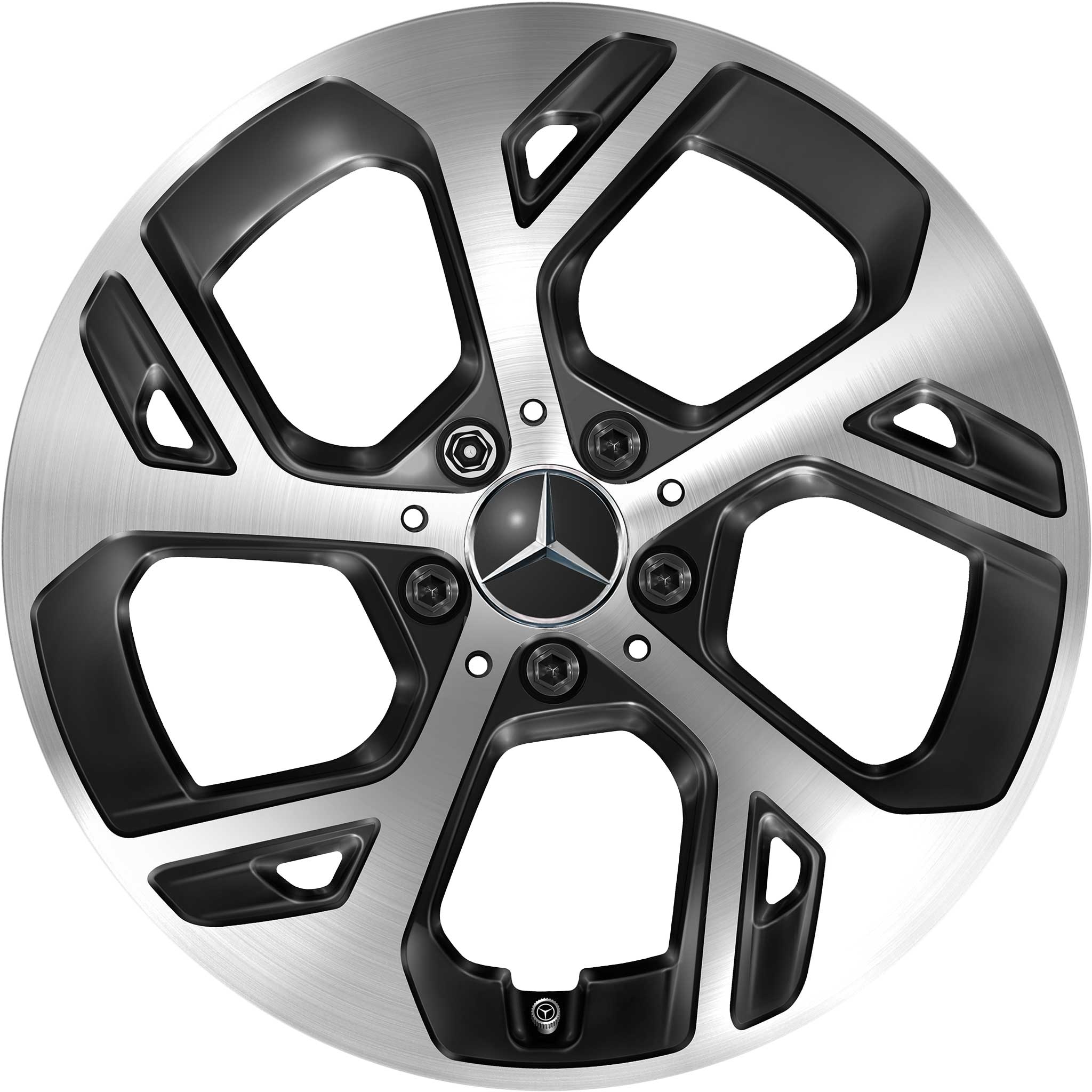 Mercedes 5 Spoke [254-18] Gloss Back with High Sheen Alloy Wheel Product Image #1