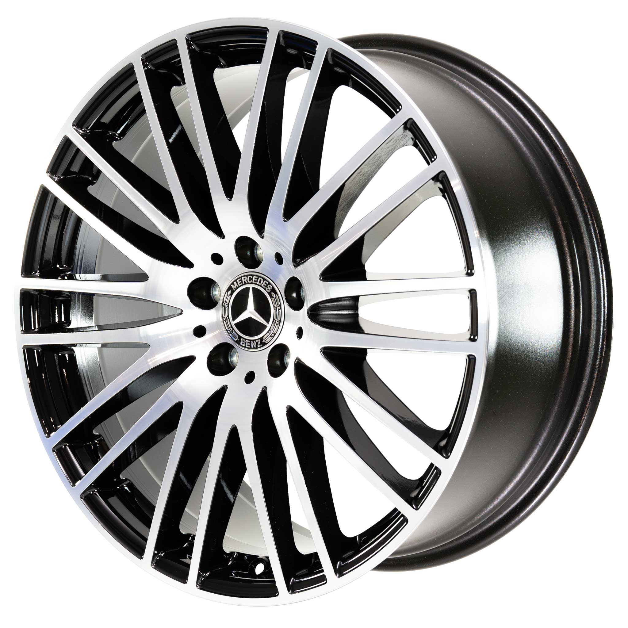 Mercedes 10 Double Spoke [254-20] Gloss Back with High Sheen Alloy Wheel Product Image #2
