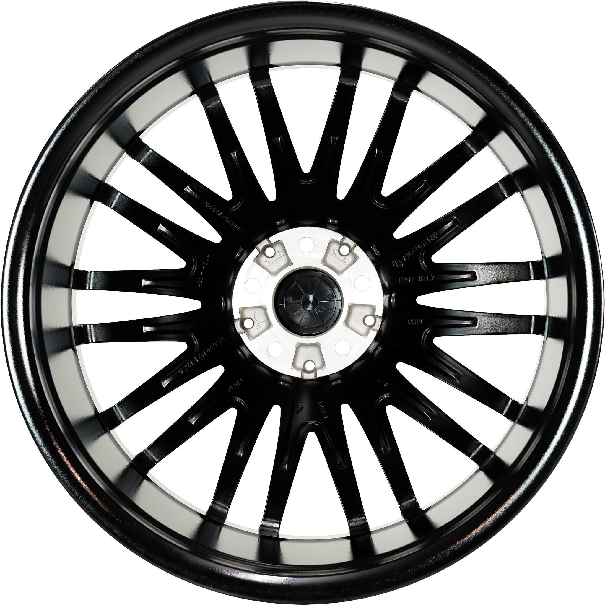 Mercedes 10 Double Spoke [254-20] Gloss Back with High Sheen Alloy Wheel Product Image #3