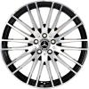 Mercedes 10 Double Spoke [254-20] Gloss Back with High Sheen Wheel Img 1