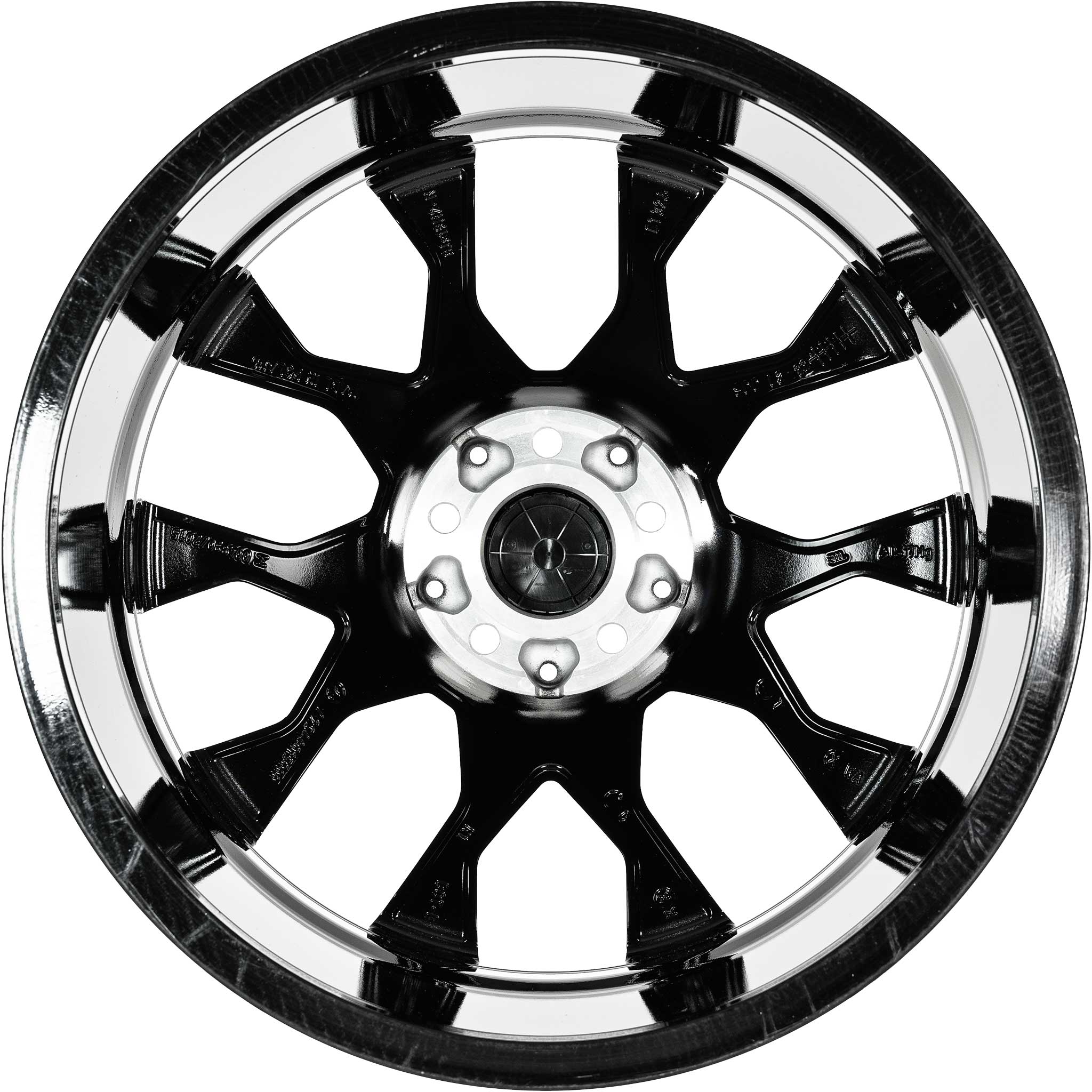 Mercedes 5 Double Spoke [254-19] Gloss Back with High Sheen Alloy Wheel Product Image #3