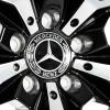 Mercedes 5 Double Spoke [254-19] Gloss Back with High Sheen Wheel Img 4
