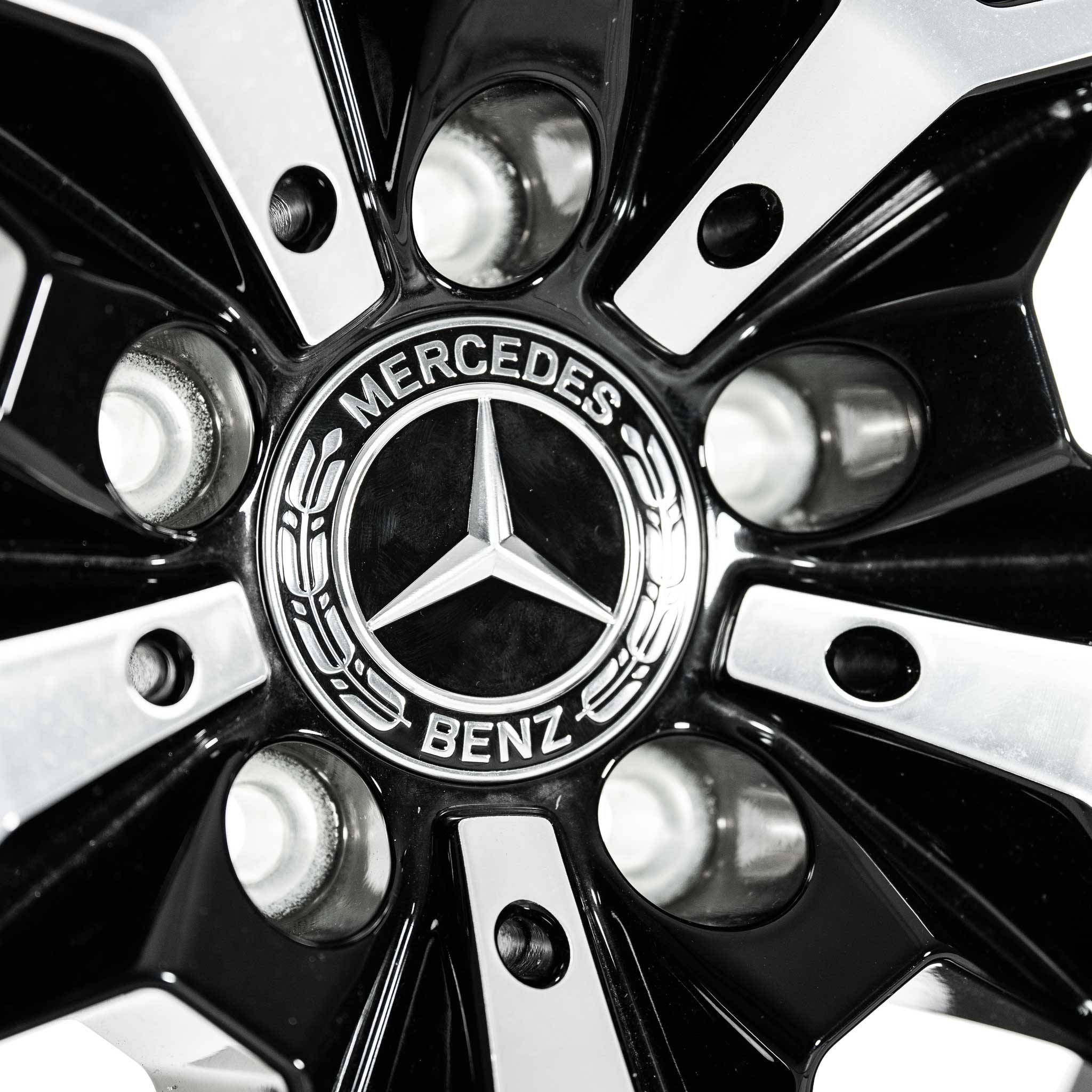 Mercedes 5 Double Spoke [254-19] Gloss Back with High Sheen Alloy Wheel Product Image #4