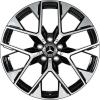 Mercedes 5 Double Spoke [254-19] Gloss Back with High Sheen Wheel Img 1