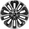 Mercedes 5 Double Spoke [254-18] Gloss Back with High Sheen Wheel Img 1