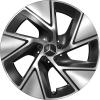 Mercedes 5 Spoke [254-19] Gloss Back with High Sheen Wheel Img 1