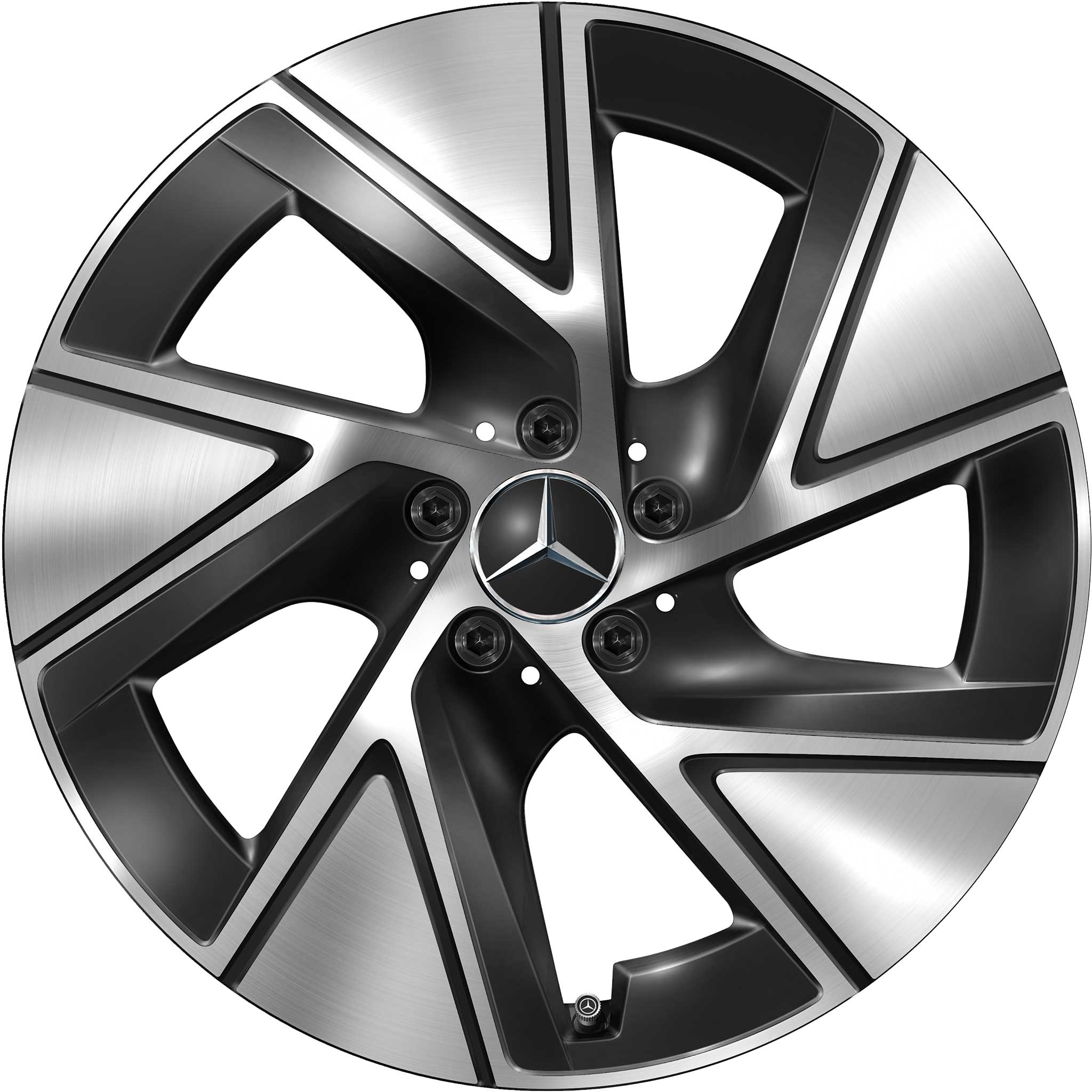 Mercedes 5 Spoke [254-19] Gloss Back with High Sheen Alloy Wheel Product Image #1