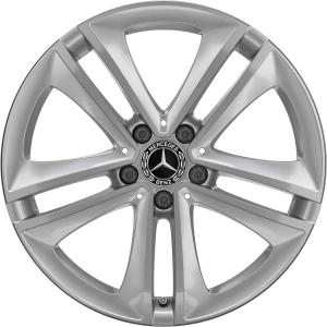 18" Mercedes 5 Twin Spoke [257-18] Vanadium Silver alloy wheel