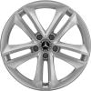 Mercedes 5 Twin Spoke [257-18] Vanadium Silver Wheel Img 1