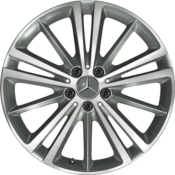Mercedes 5 Twin Spoke [257-19] Himalaya Grey with High Sheen Alloy Wheel Product Image #1
