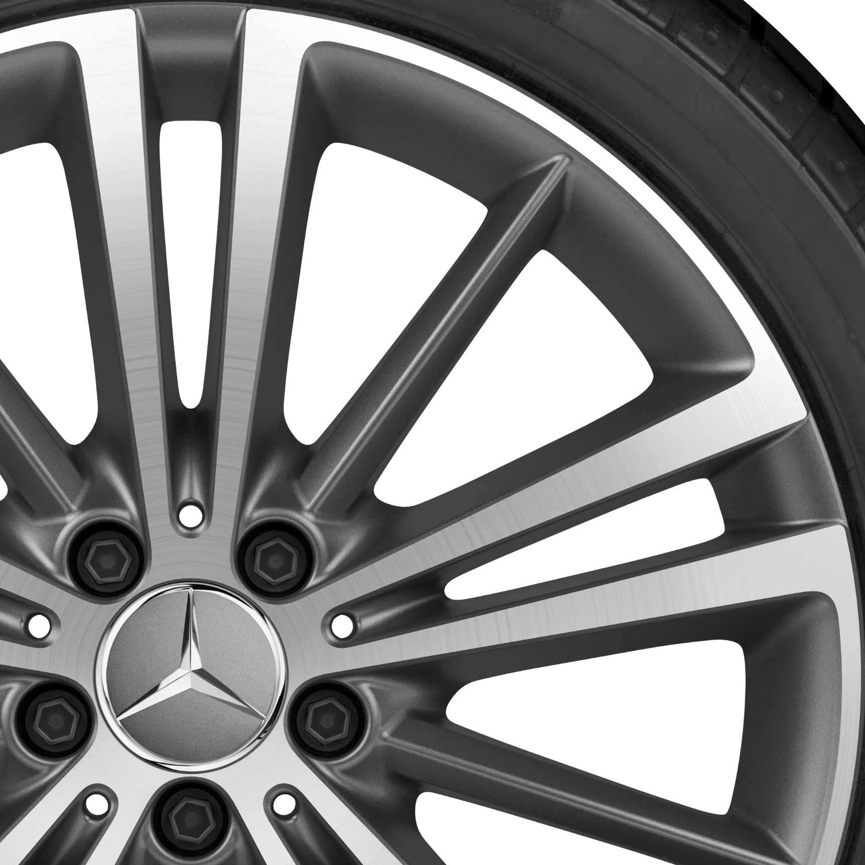 Mercedes 5 Twin Spoke [257-19] Matt Himalaya Grey with High Sheen Alloy Wheel Product Image #2