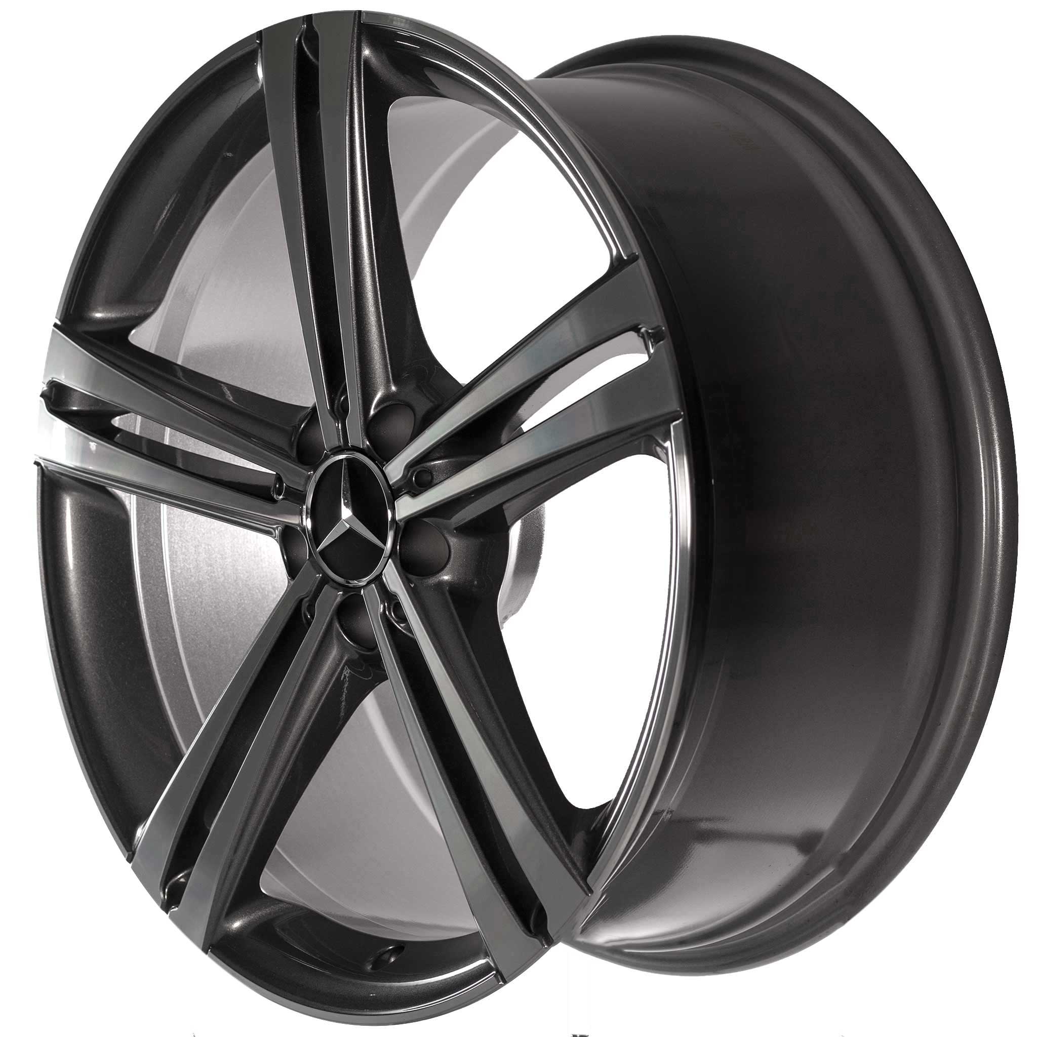 Mercedes 5 Twin Spoke [257-20] Himalaya Grey with High Sheen Alloy Wheel Product Image #2