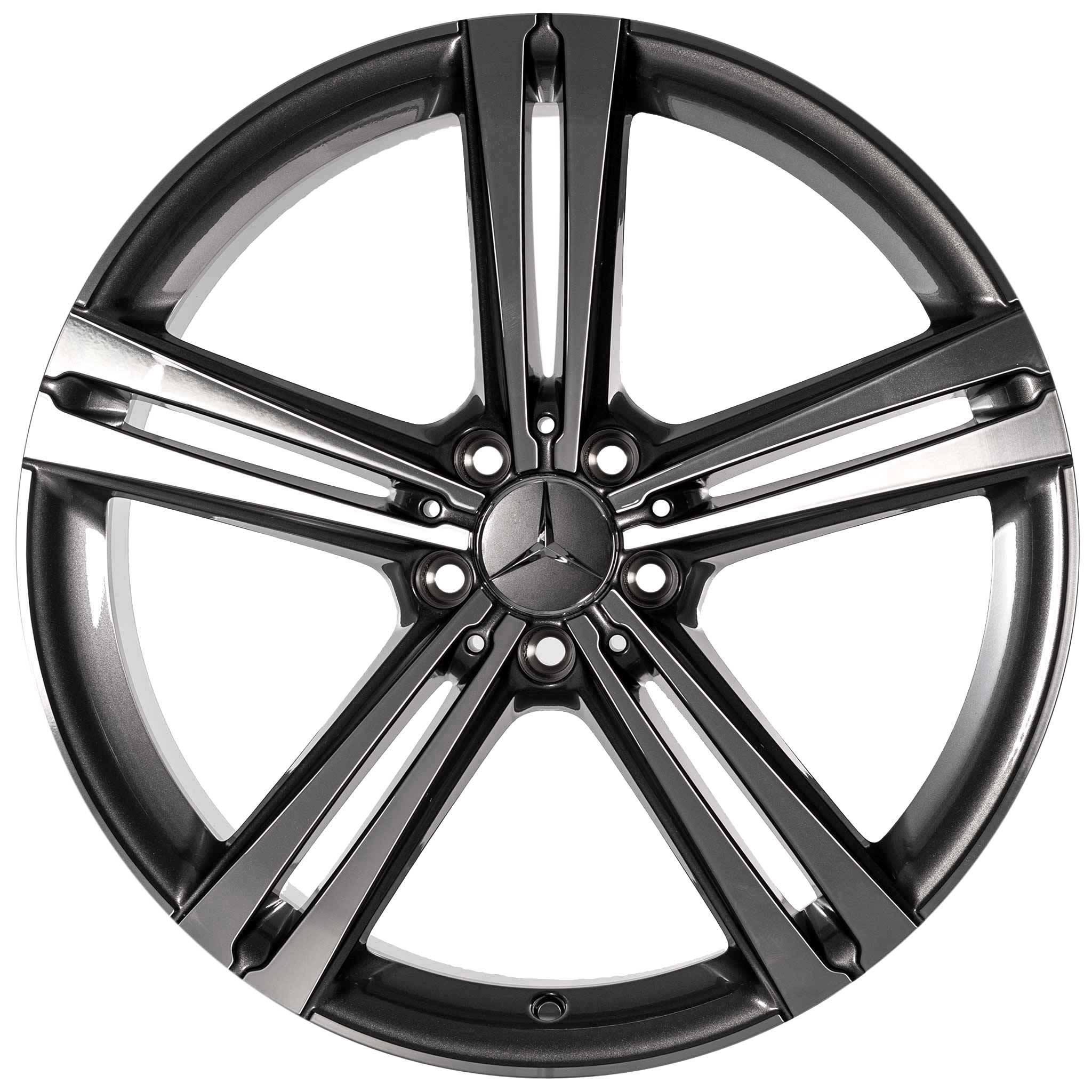 Mercedes 5 Twin Spoke [257-20] Himalaya Grey with High Sheen Alloy Wheel Product Image #1