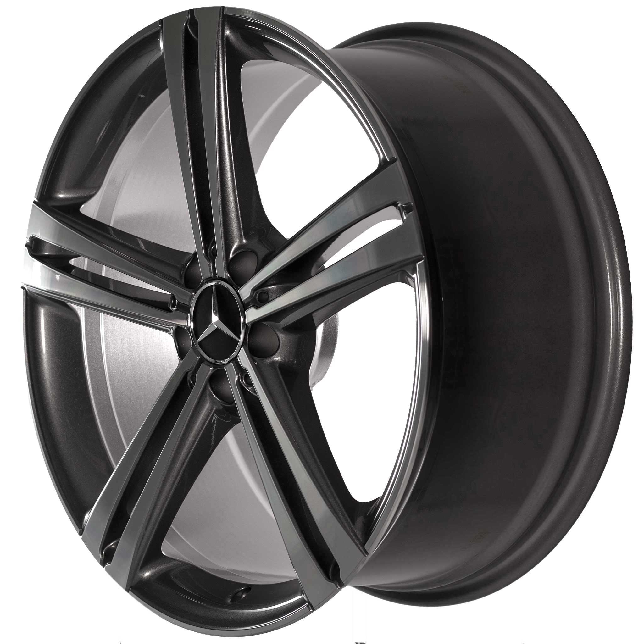 Mercedes 5 Twin Spoke [257-20] Himalaya Grey with High Sheen Alloy Wheel Product Image #2