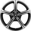 Mercedes 5 Spoke [257-19] Gloss Black with High Sheen Wheel Img 1