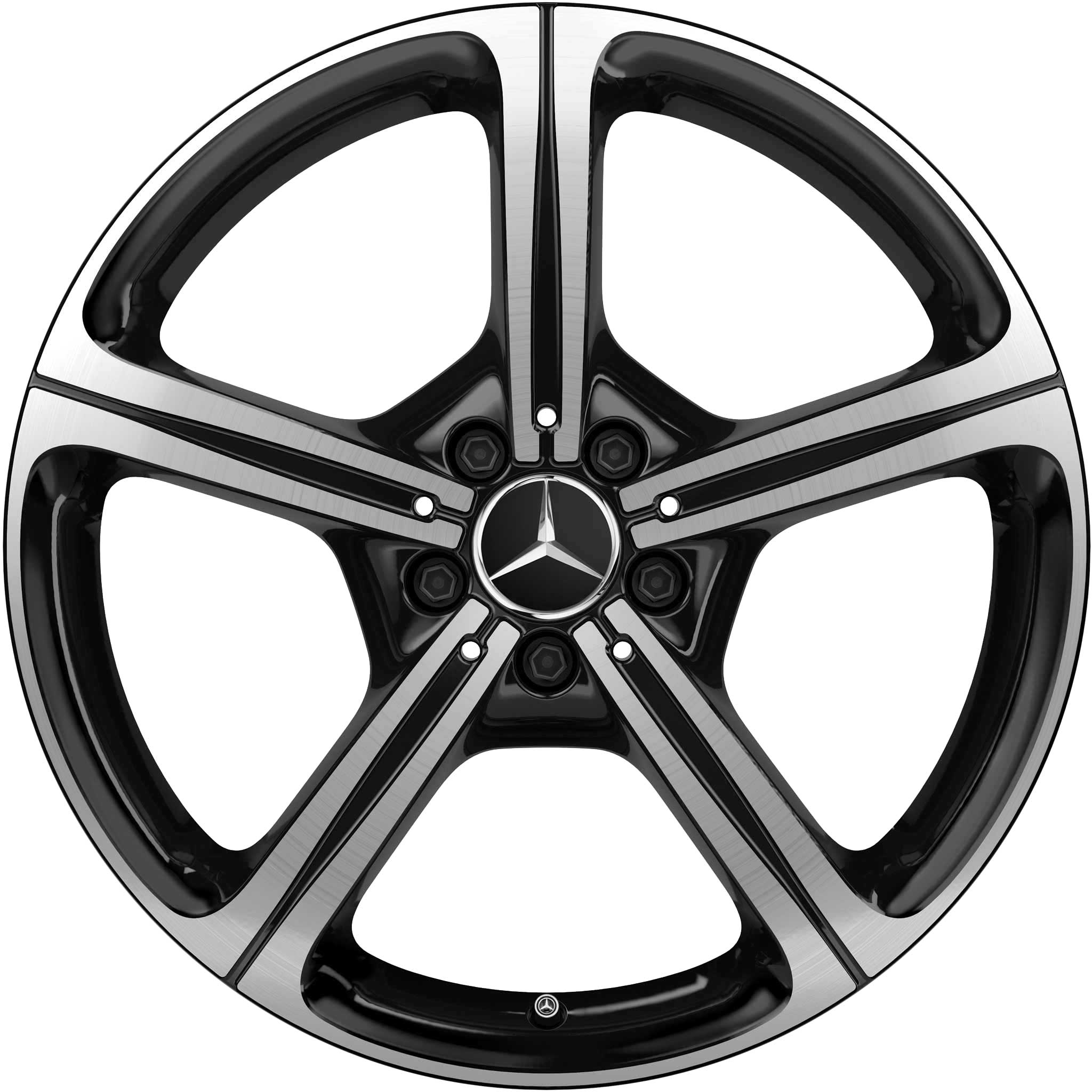 Mercedes 5 Spoke [257-19] Gloss Black with High Sheen Alloy Wheel Product Image #1