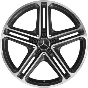 19" Mercedes 5 Twin Spoke [257-19] Gloss Black with High Sheen alloy wheel