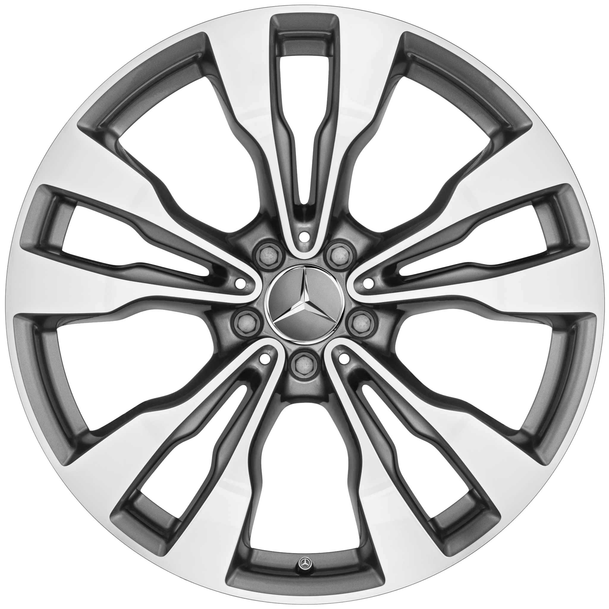 Mercedes 5 Double Spoke [292-20] Himalaya Grey with High Sheen Alloy Wheel Product Image #1