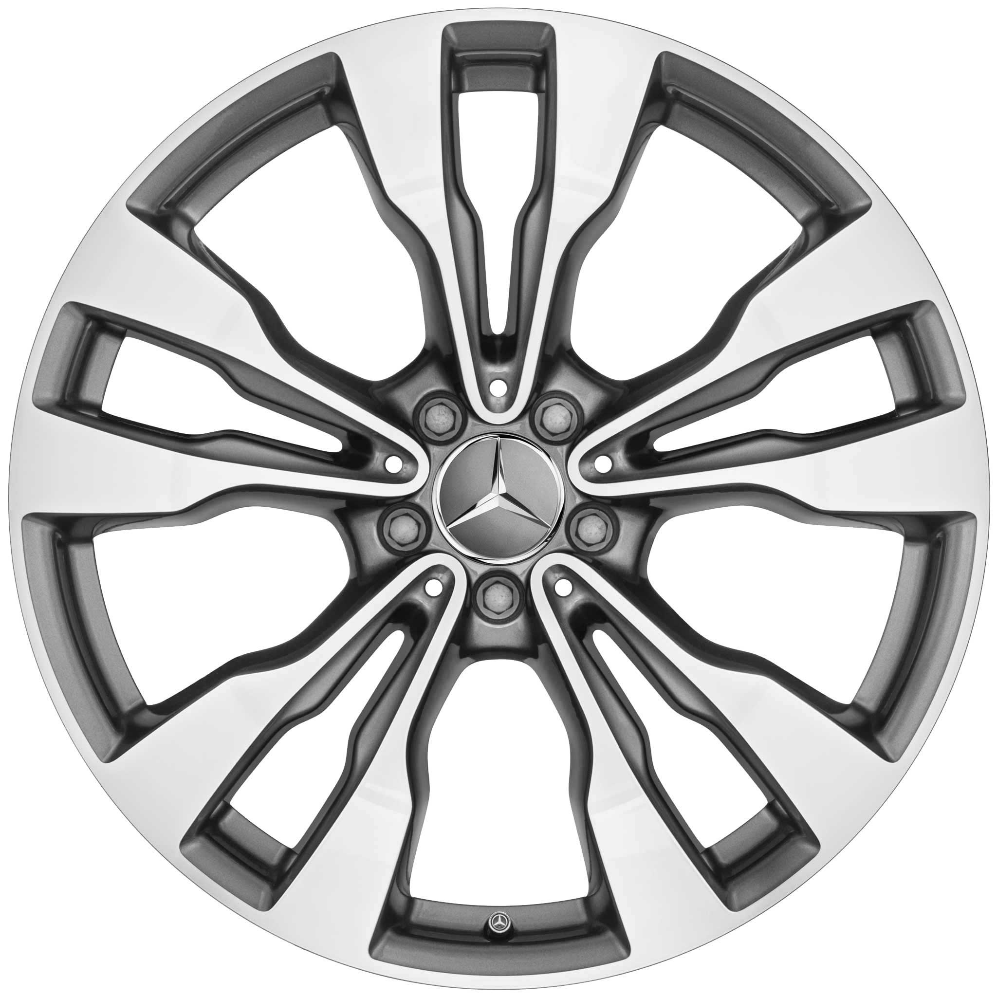 Mercedes 5 Double Spoke [292-20] Himalaya Grey with High Sheen Alloy Wheel Product Image #1