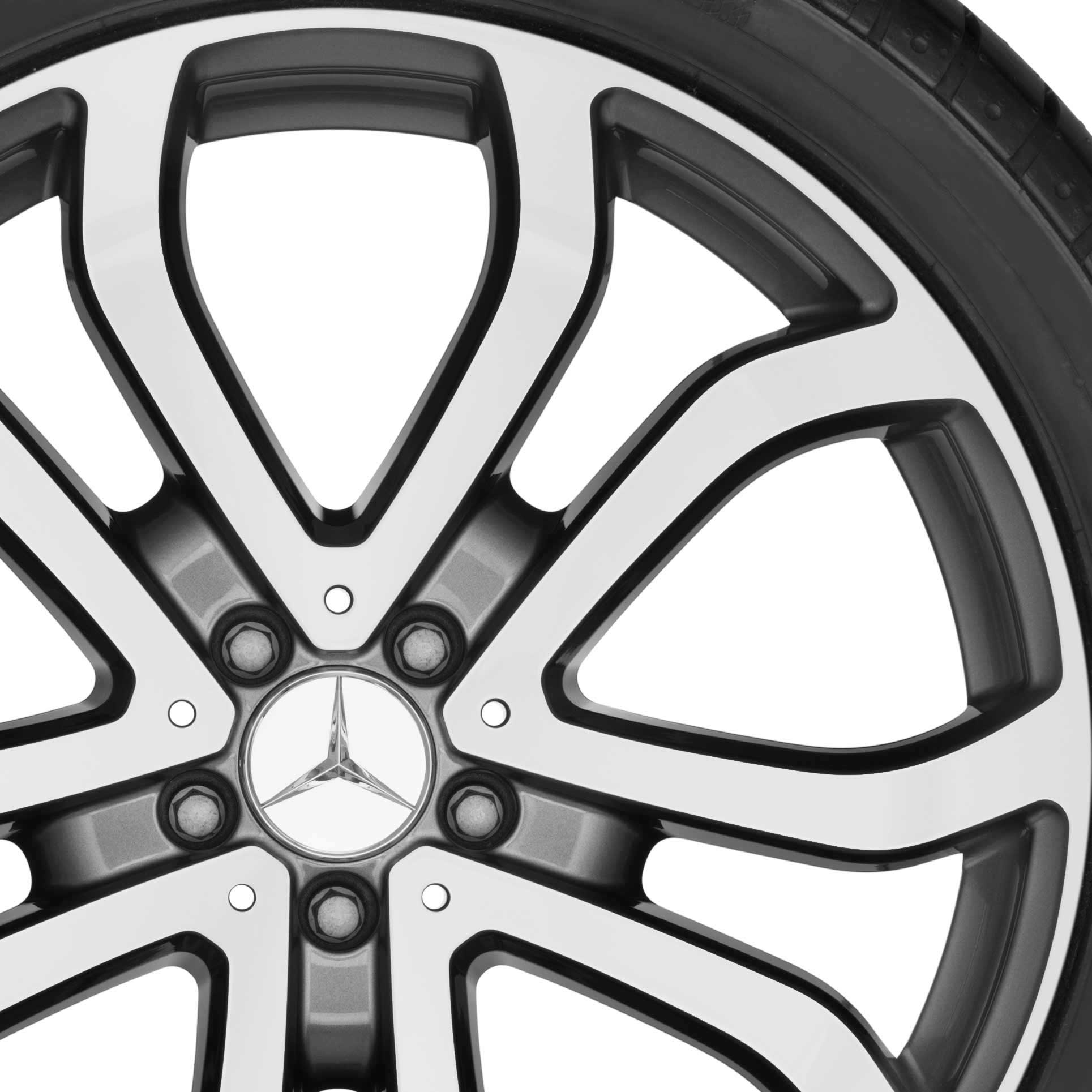 Mercedes 5 Double Spoke [292-21] Himalaya Grey with High Sheen Alloy Wheel Product Image #2