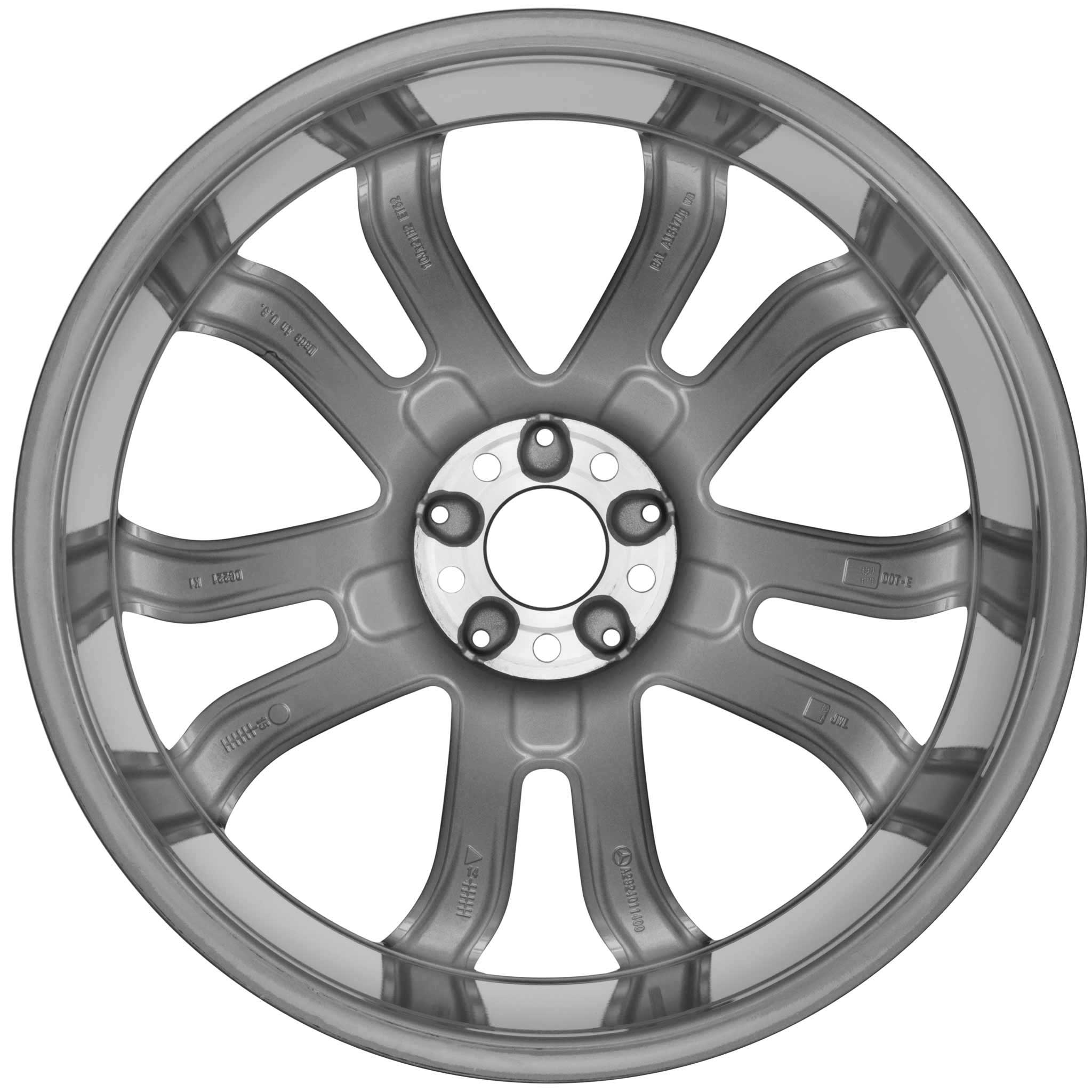 Mercedes 5 Double Spoke [292-21] Himalaya Grey with High Sheen Alloy Wheel Product Image #3
