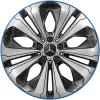Mercedes 10 Spoke [293-19] Black and Blue Rim Edge with High Sheen Wheel Img 1