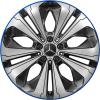 Mercedes 5 Twin Spoke [293-19] Black and Blue Edge with High Sheen Wheel Img 1