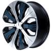 Mercedes 10 Spoke [293-20] Black and Blue Details with High Sheen Wheel Img 3