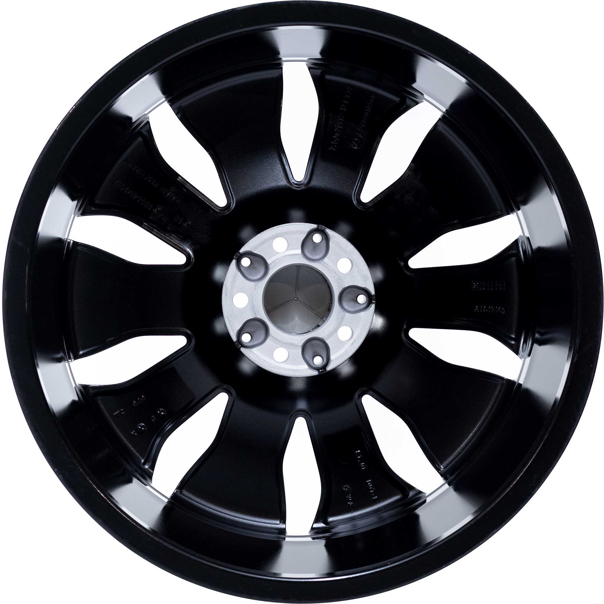 Mercedes 10 Spoke [293-20] Black and Blue Details with High Sheen Alloy Wheel Product Image #4