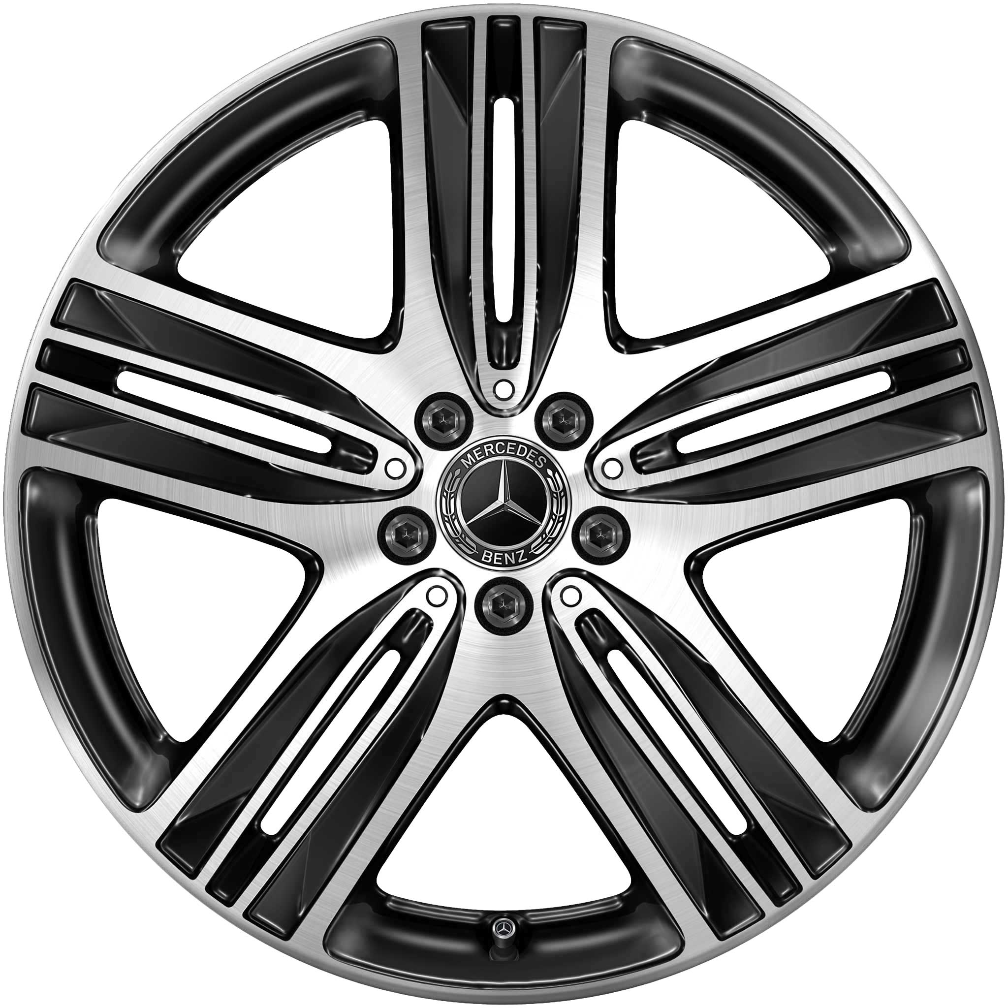 Mercedes 5 Twin Spoke [293-20] Gloss Black with High Sheen Alloy Wheel Product Image #1