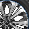 Mercedes 10 Spoke [293-19] Black and Blue Rim Edge with High Sheen Wheel Img 2