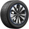 Mercedes 5 Twin Spoke [293-19] Black and Blue Edge with High Sheen Wheel Img 2