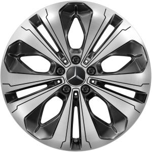 Mercedes 10 Spoke [293-19] Black and Black Detail with High Sheen Alloy Wheel for Mercedes GLC-Class X253 - Sizes 19in