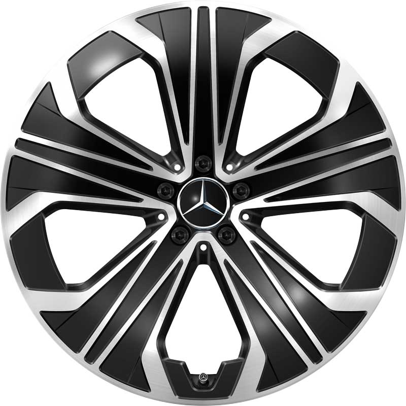 Mercedes 5 W Spoke [294-21] Gloss Back with High Sheen Alloy Wheel Product Image #1