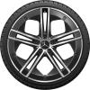 Mercedes 5 Double Spoke [295-21] Gloss Back with High Sheen Wheel Img 2