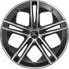 Mercedes 5 Double Spoke [295-21] Gloss Back with High Sheen Wheel Img 1