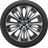 Mercedes 5 Triple Spoke [295-20] Black and Blue Details with High Sheen Wheel Img 2