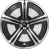 Mercedes 5 Spoke Aero [296-21] Gloss Back with High Sheen Wheel Img 1