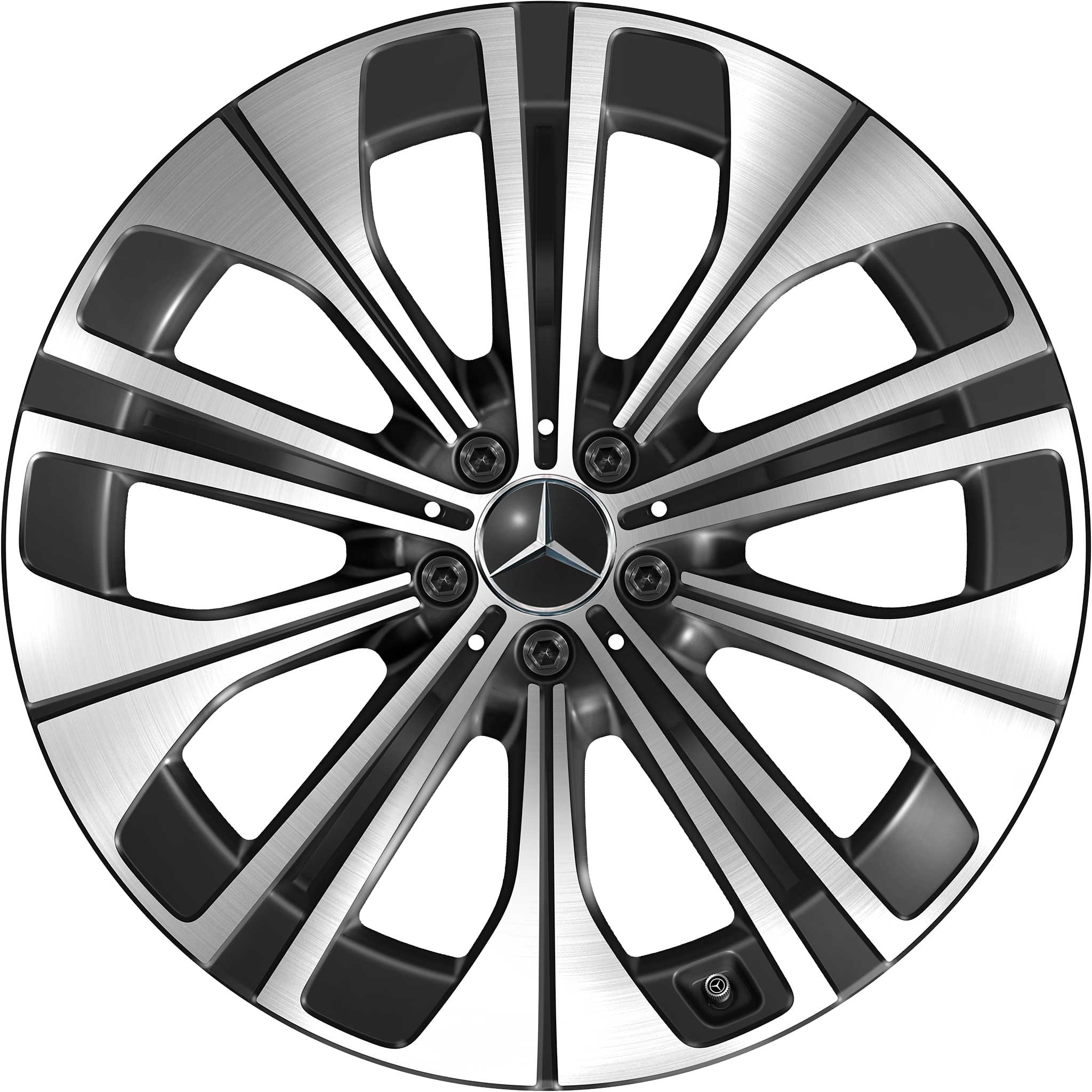 Mercedes Multi Spoke Aero [296-21] Gloss Back with High Sheen Alloy Wheel Product Image #1