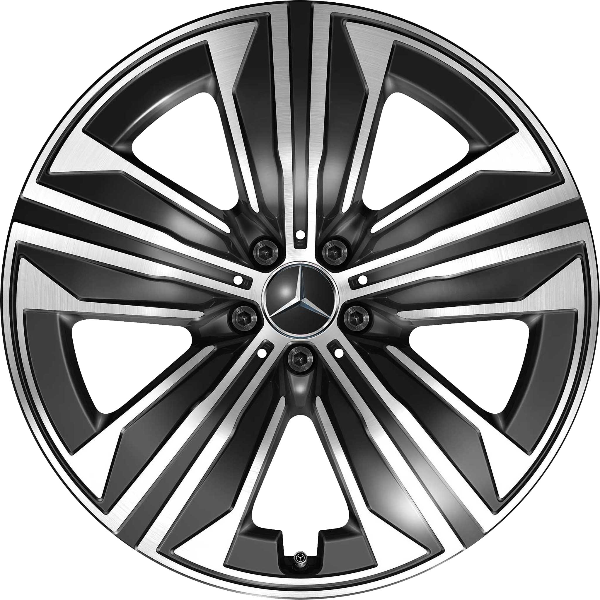 Mercedes 5 Spoke [296-21] Gloss Back with High Sheen Alloy Wheel Product Image #1