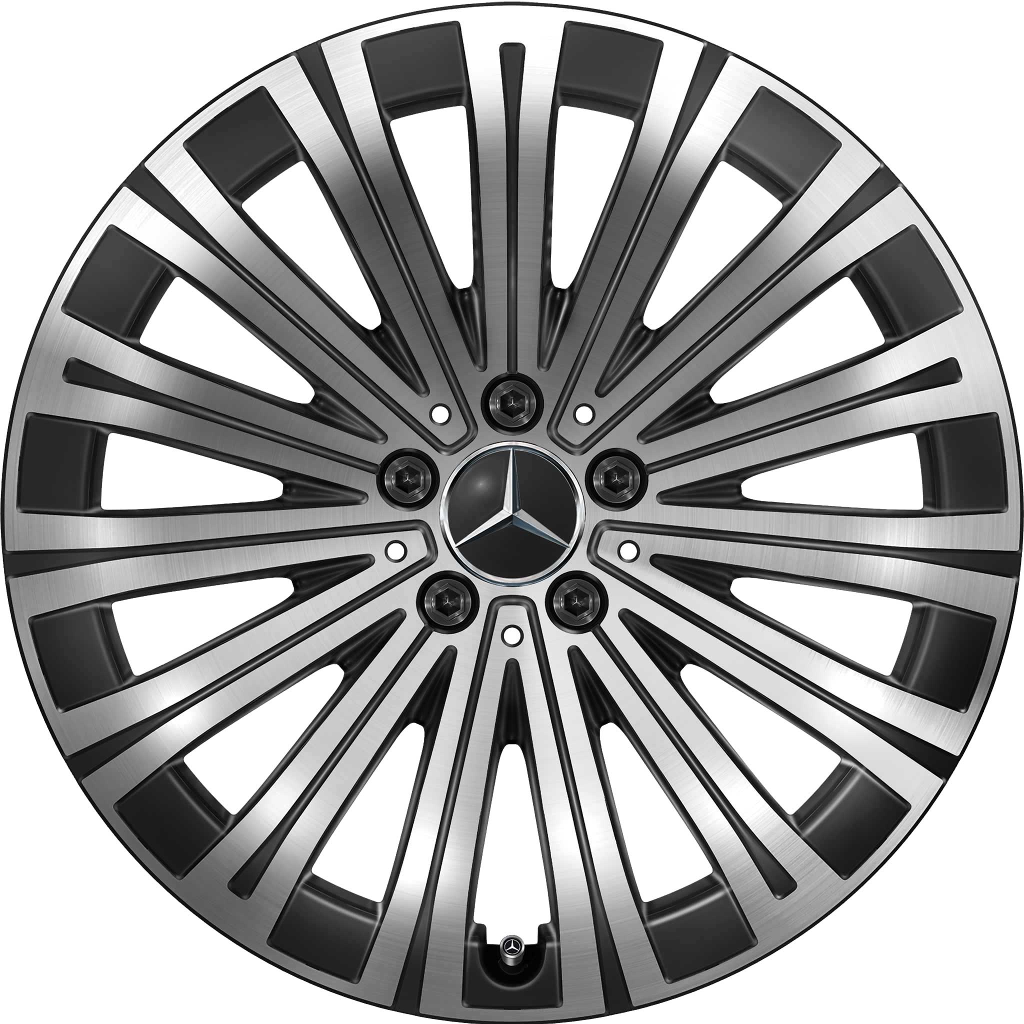 Mercedes Multispoke [297-19] Gloss Back with High Sheen Alloy Wheel Product Image #1