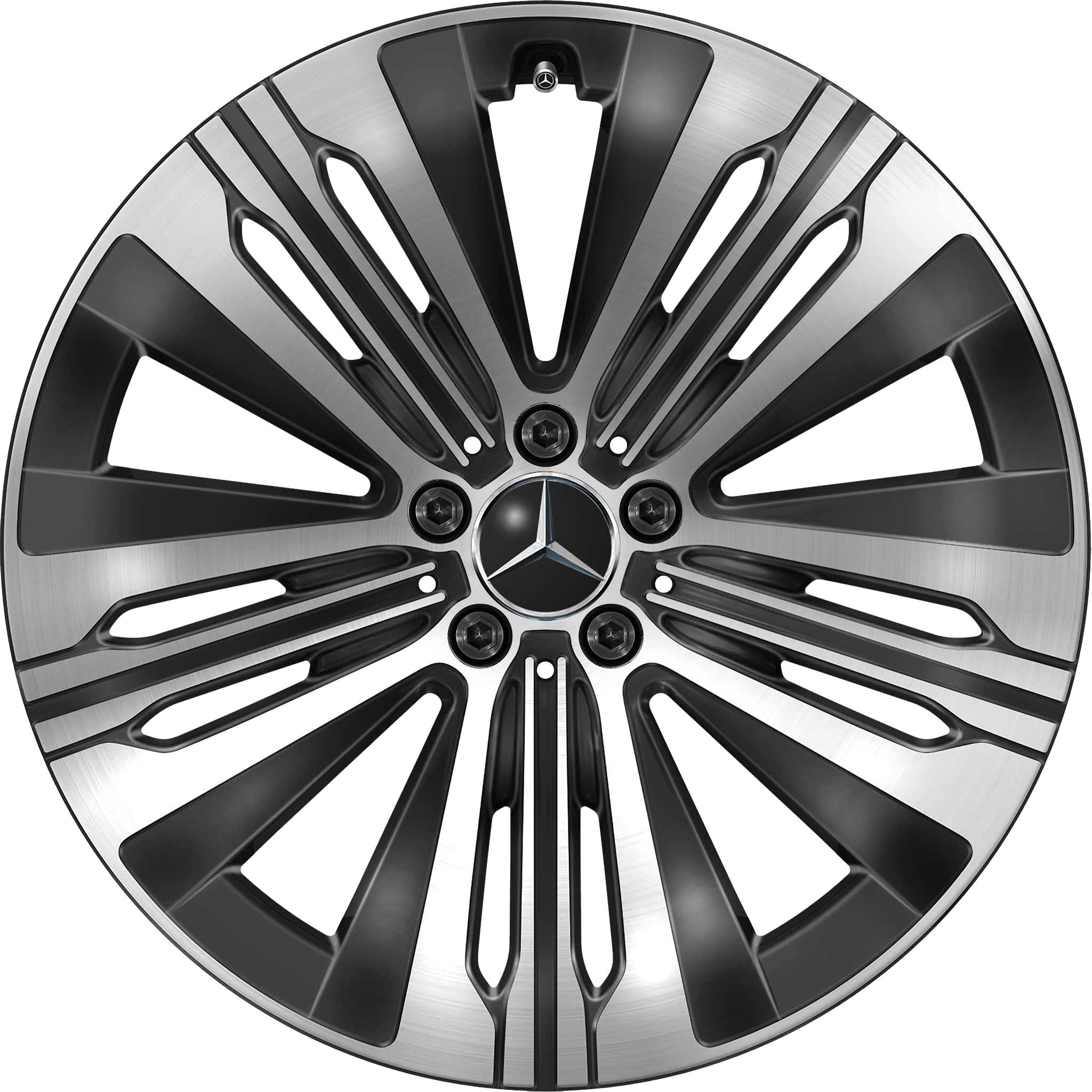 Mercedes 5 Aero Spoke [297-20] Gloss Back with High Sheen Alloy Wheel Product Image #1