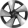 Mercedes 5 Spoke Aero [297-20] Black and Black Detail with High Sheen Wheel Img 1
