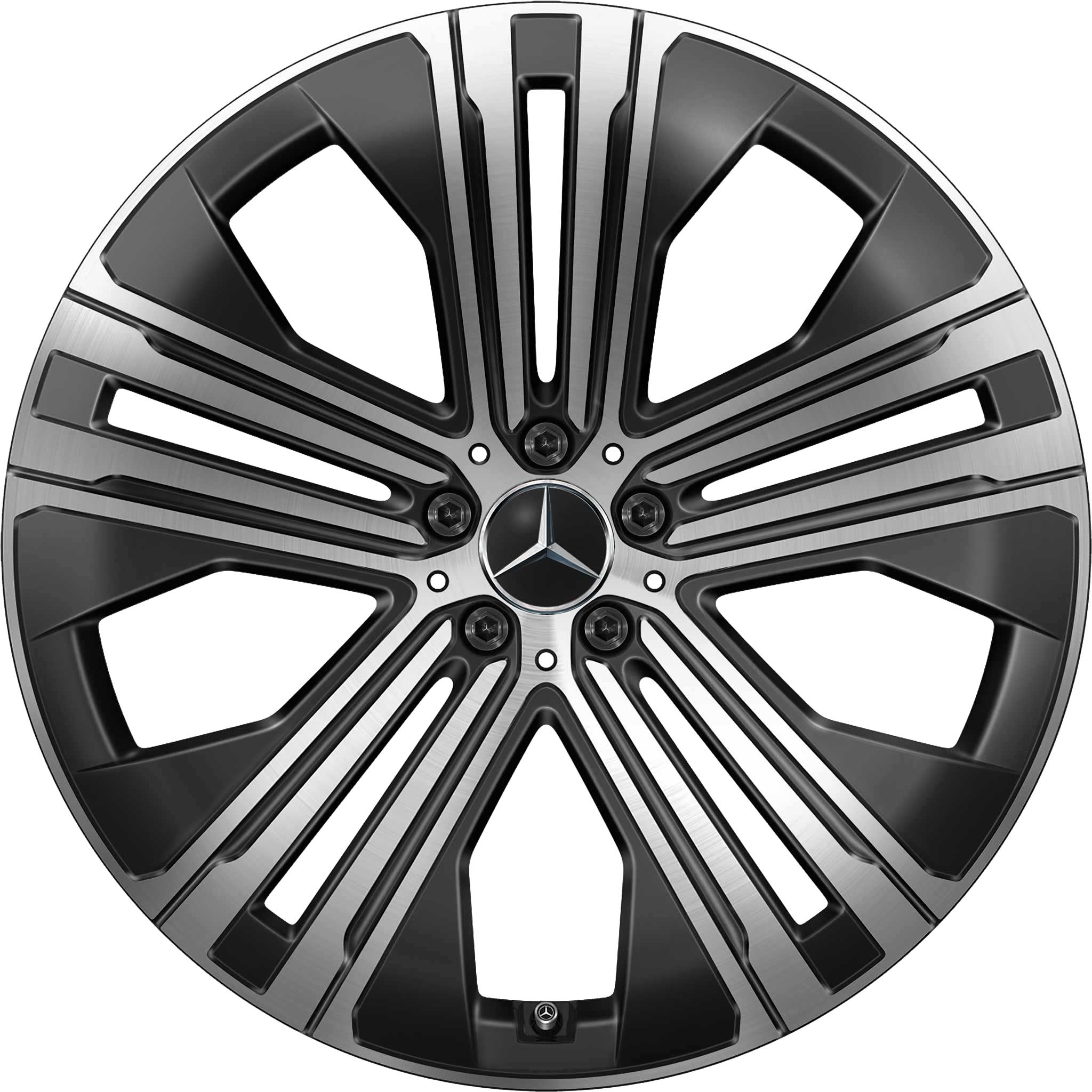 Mercedes 5 Double Spoke [297-22] Gloss Back with High Sheen Alloy Wheel Product Image #1