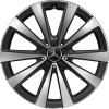 Mercedes 5 Double Spoke Aero [297-20] Gloss Back with High Sheen Wheel Img 1