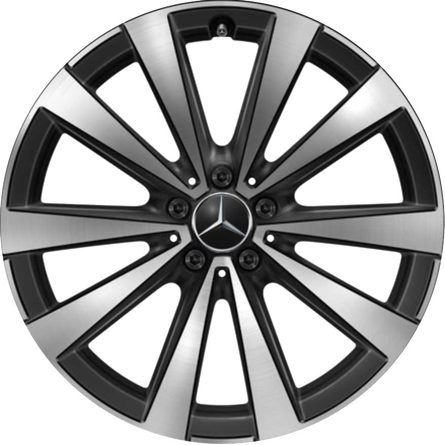 Mercedes 5 Double Spoke Aero [297-20] Gloss Back with High Sheen Alloy Wheel Product Image #1
