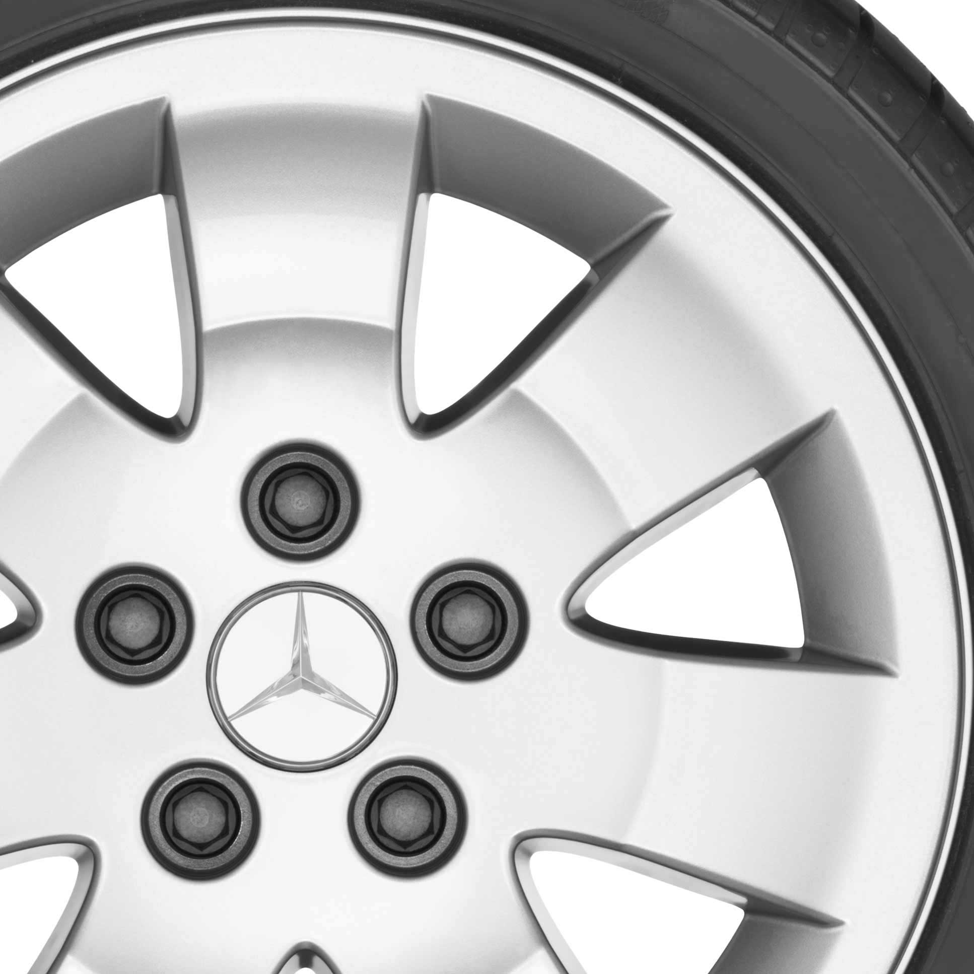 Mercedes 7 Spoke [415-15] Standard Silver Alloy Wheel Product Image #2