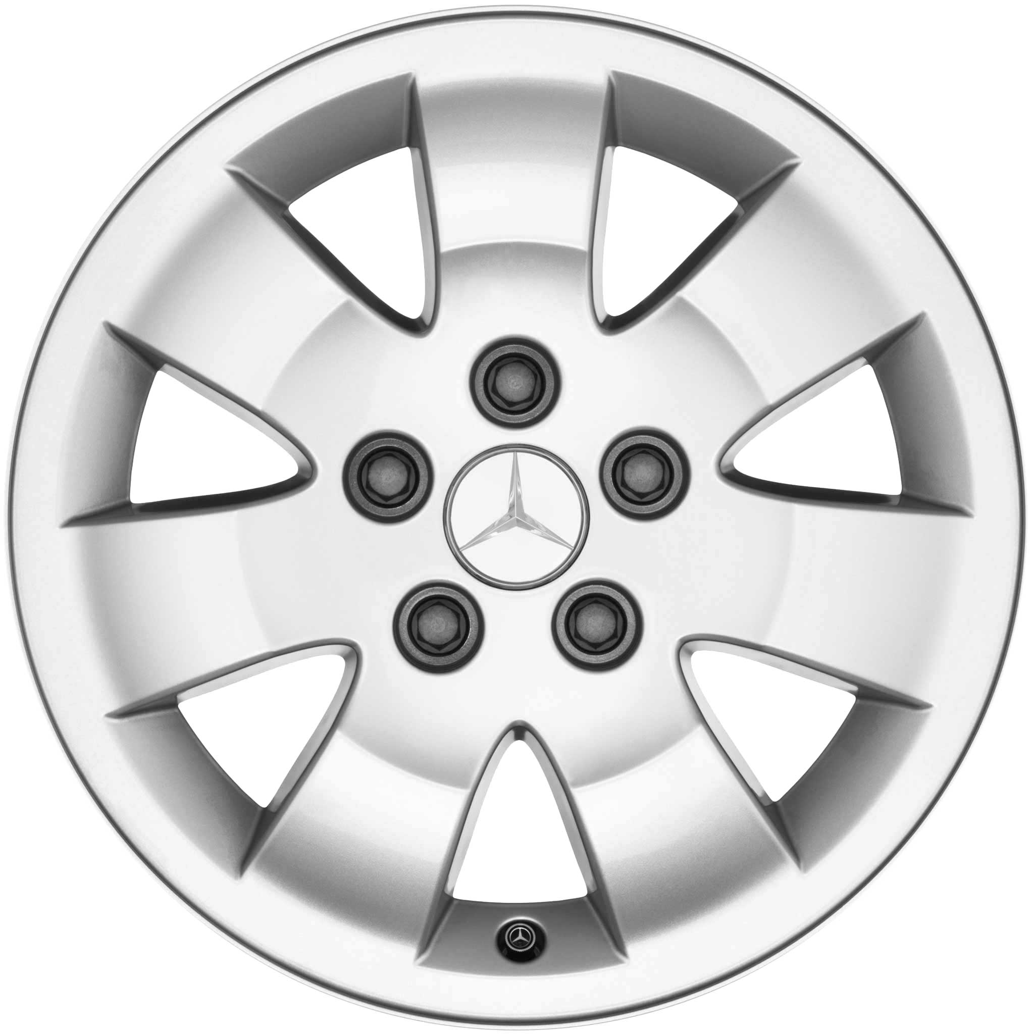 Mercedes 7 Spoke [415-15] Standard Silver Alloy Wheel Product Image #1